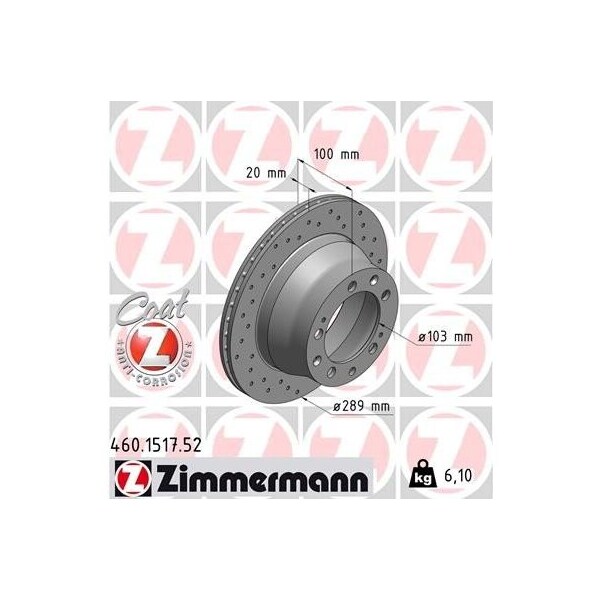 Zimmermann Brake Disc - Sport/Coated, 460151752 460151752 - main
